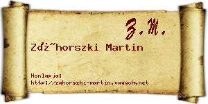 Záhorszki Martin névjegykártya